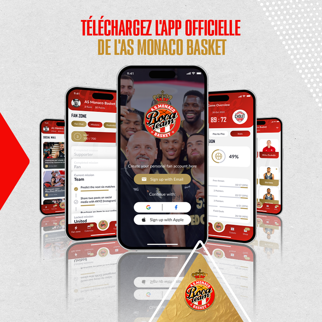 L’AS Monaco Basket dévoile sa nouvelle application officielle pour enrichir l’expérience digitale des fans