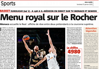 Menu royal sur le Rocher