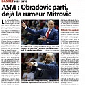 ASM : Obradovic parti, déjà la rumeur Mitrovic